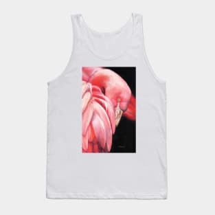 Pretty Flamingo realistic colourful pastel painting Tank Top